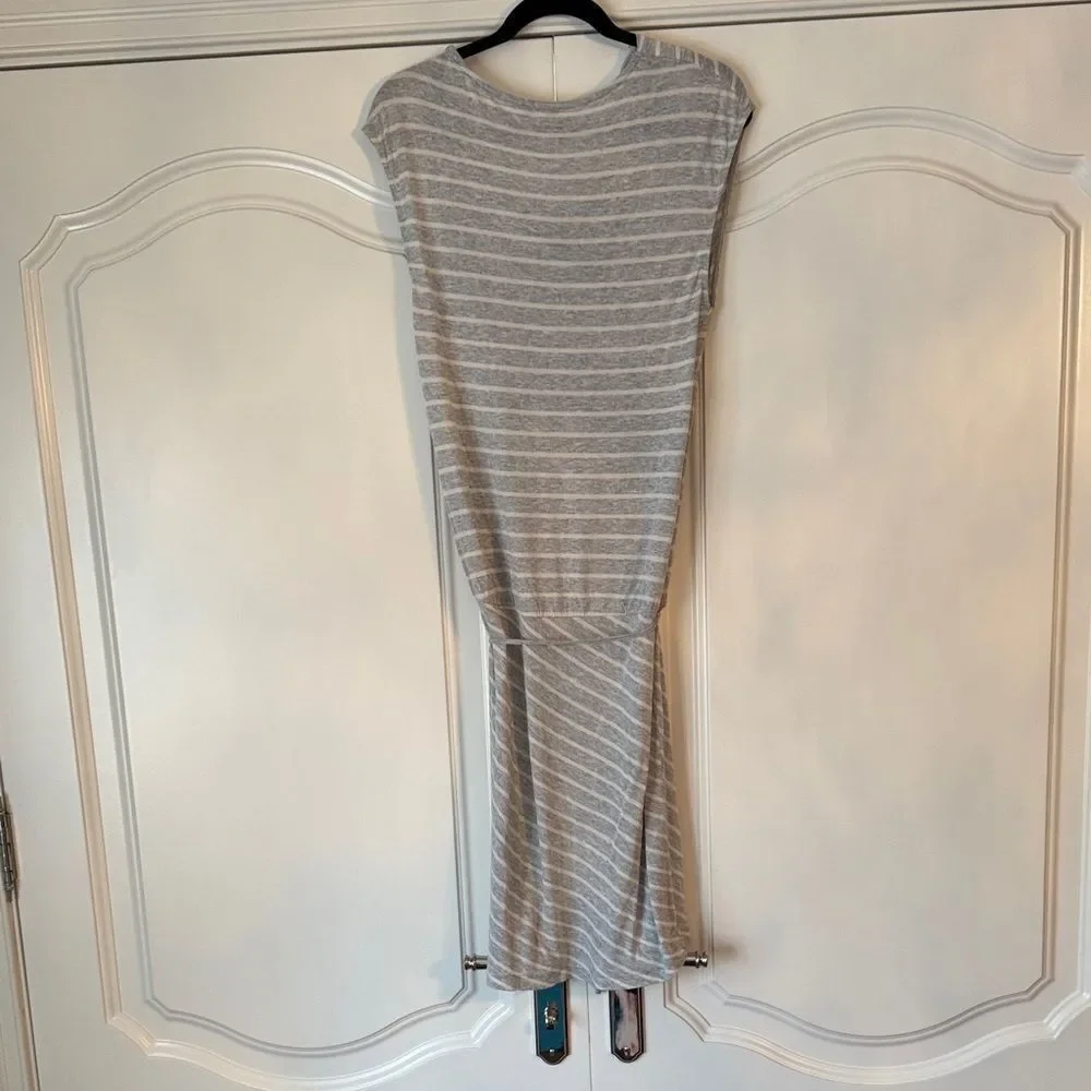 Mexx Grey casual Striped Dress with Tie Waist - Picture 4 of 5